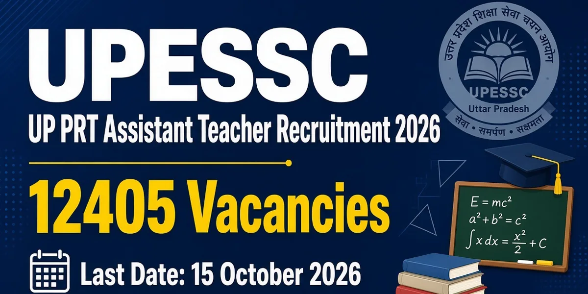 UPESSC UP PRT Assistant Teacher Recruitment 2026 - Apply Online